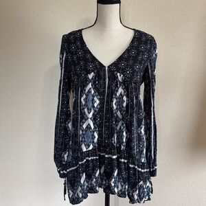 Free People Boho Navy Tunic